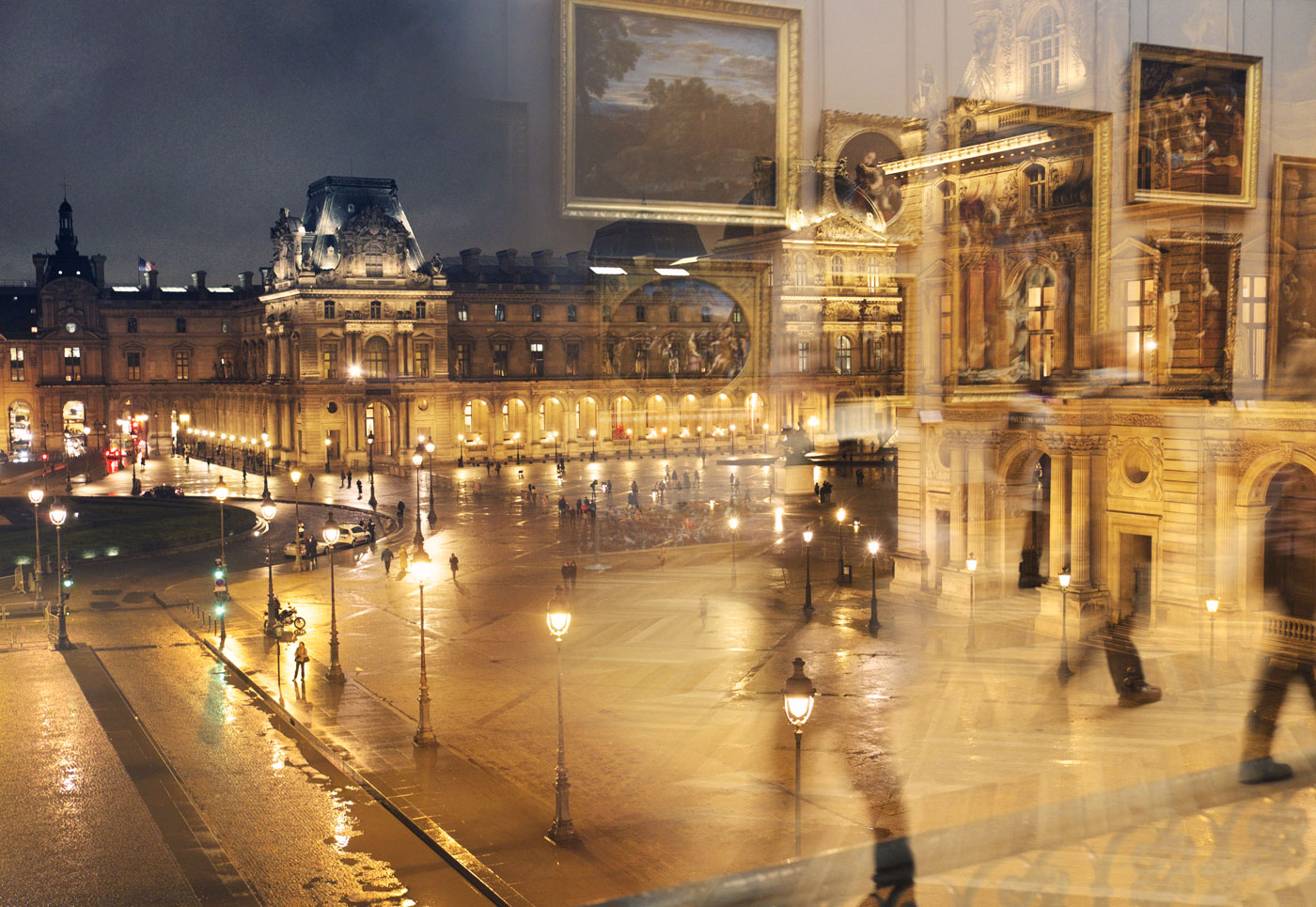 View through a window, Muse du Louvre, Paris, France